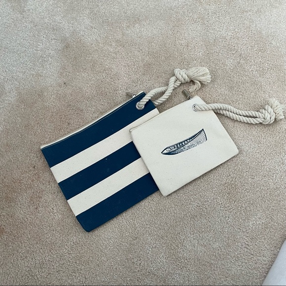 Nautical canvas make up bags - Picture 2 of 3